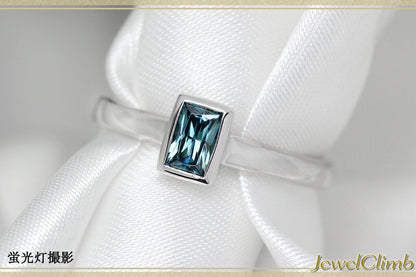 カラーチェンジジルコンＳＶエナメルレクタングルリング