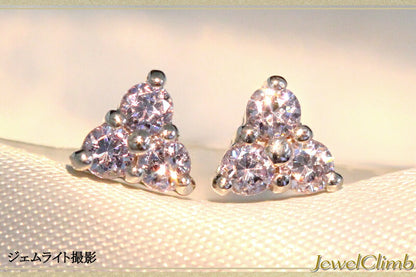 カラーチェンジジルコンＳＶトライアングルピアス
