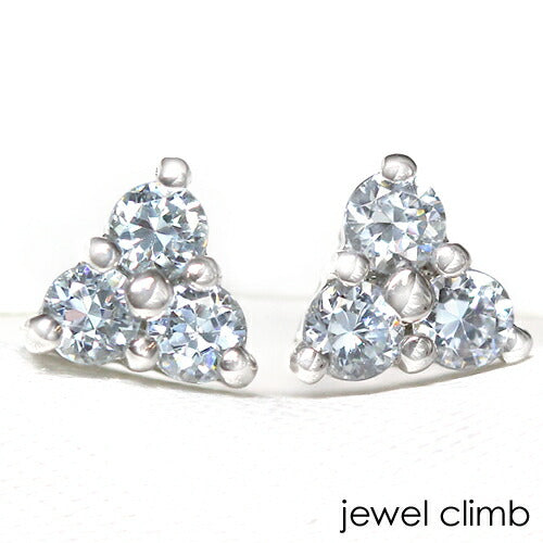 カラーチェンジジルコンＳＶトライアングルピアス