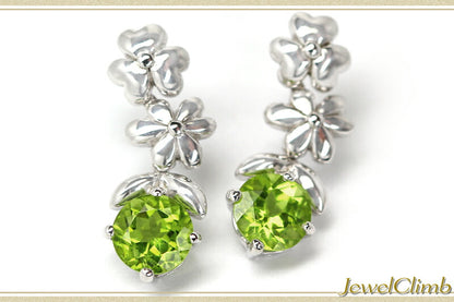 ペリドットＳＶフラワーピアス