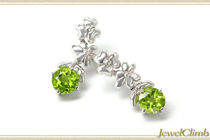 ペリドットＳＶフラワーピアス