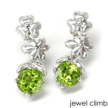 ペリドットＳＶフラワーピアス
