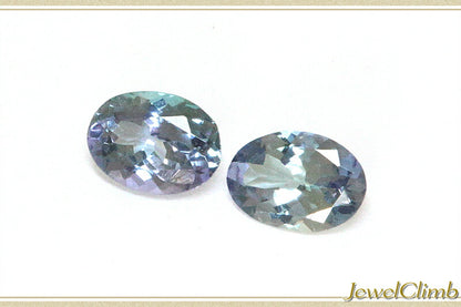 非加熱バイカラータイプタンザナイト(ゾイサイト) 宝石 ルース ≪ペア≫１．３８ＣＴ