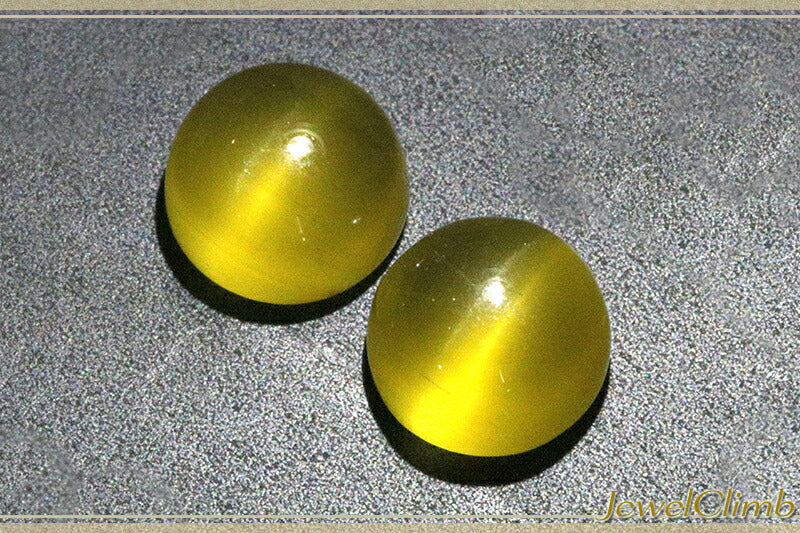 ベリルキャッツアイ 宝石 ルース ≪ペアストーン≫６．８９ＣＴ